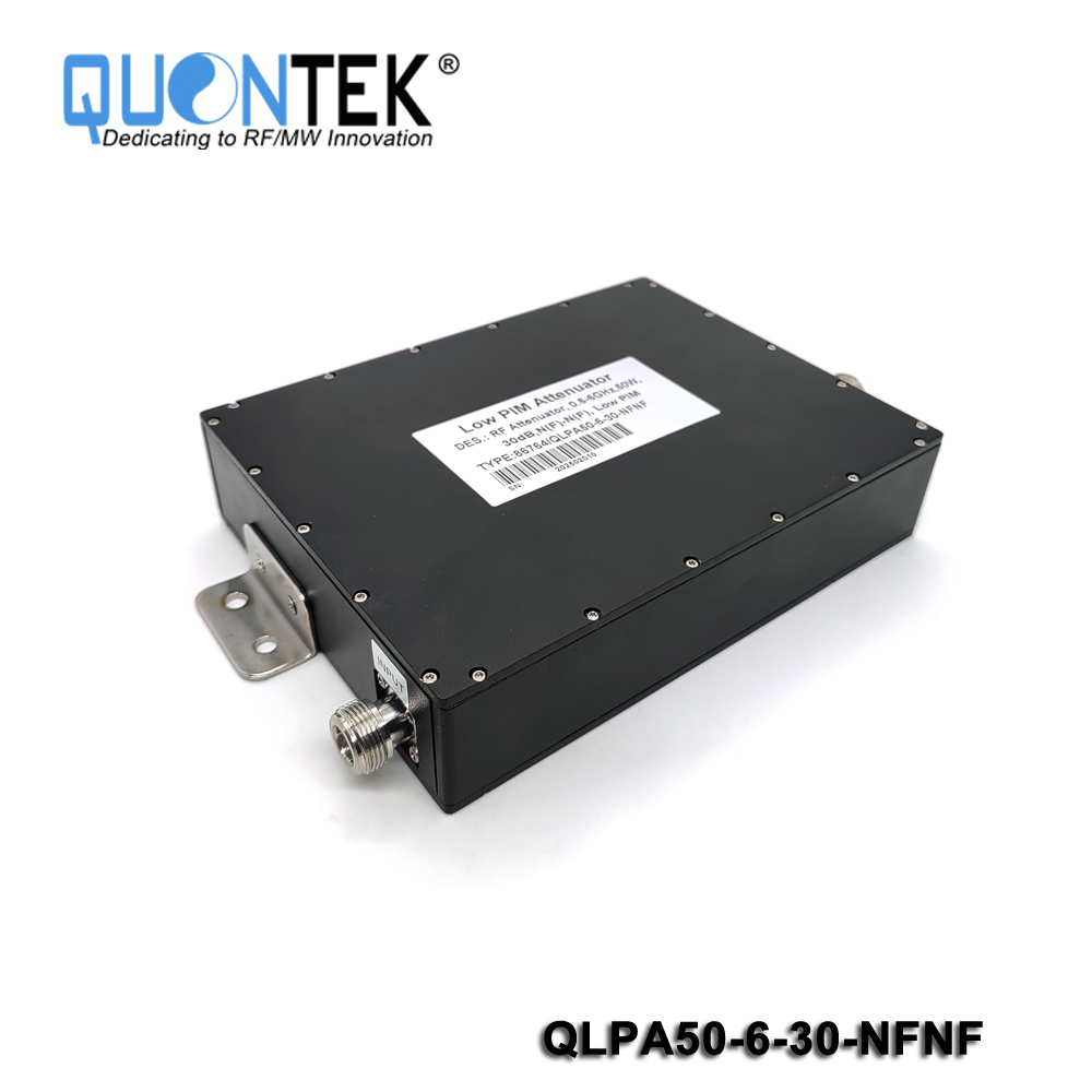 Low PIM Fixed Attenuator,N female to N female,50watt,0.6‐6GHz