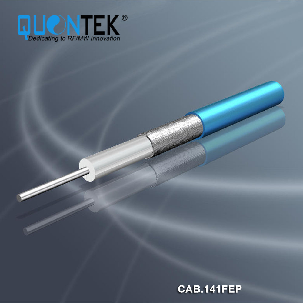Semi-flexible .141 Coax Cable Single Shielded with FEP Jacket