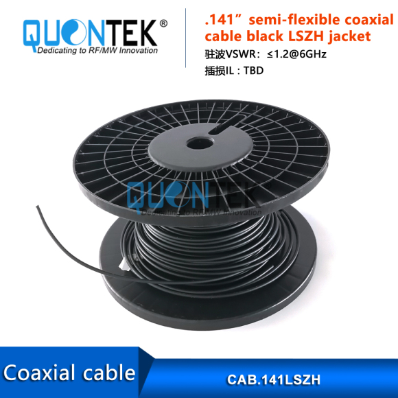 Semi-flexible .141 Coax Cable Single Shielded with LZSH Jacket Semi-flexible .141 Coax Cable Single Shielded with LZSH Jacket