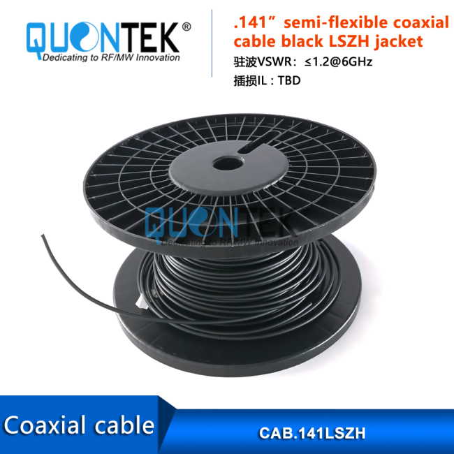 Semi-flexible .141 Coax Cable Single Shielded with LZSH Jacket Semi-flexible .141 Coax Cable Single Shielded with LZSH Jacket