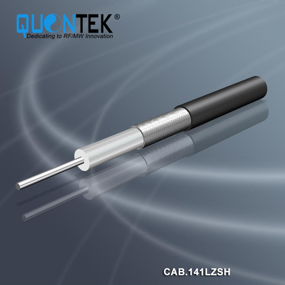 Semi-flexible .141 Coax Cable Single Shielded with LZSH Jacket