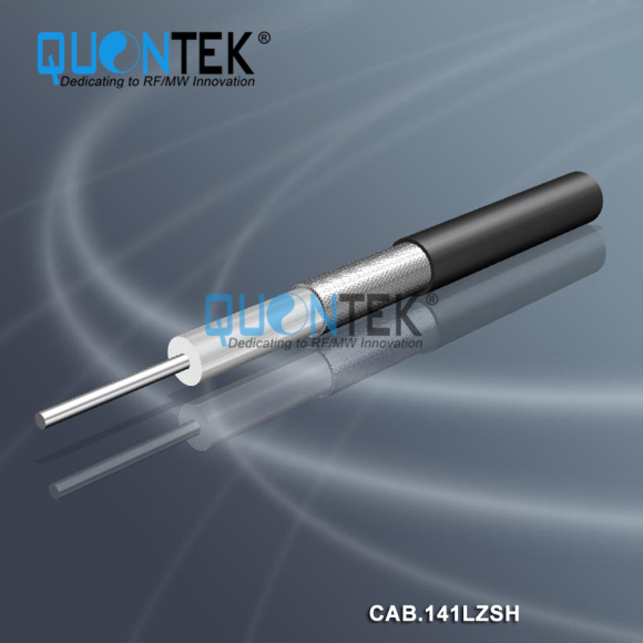 Semi-flexible .141 Coax Cable Single Shielded with LZSH Jacket