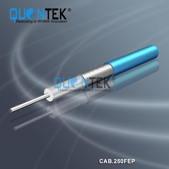 Semi-flexible .250 Coax Cable Single Shielded with FEP Jacket
