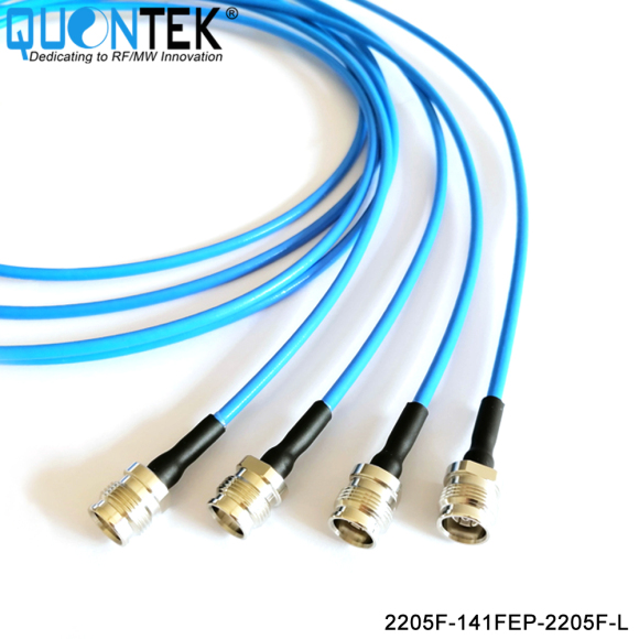 Low PIM cable assembly,2.2-5 Female to 2.2-5 Female with .141"Simi-flexible Cable