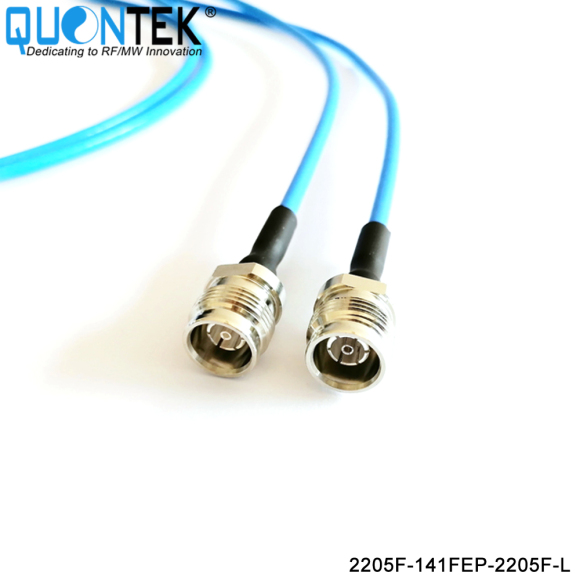 Low PIM cable assembly,2.2-5 Female to 2.2-5 Female with .141"Simi-flexible Cable
