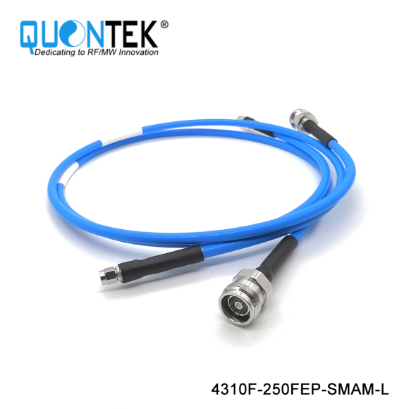 Low PIM Cable Assembly- 4.3-10 female to SMA male with .250" Cable,L=XXmm