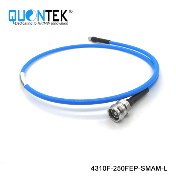 Low PIM Cable Assembly- 4.3-10 female to SMA male with .250" Cable,L=XXmm