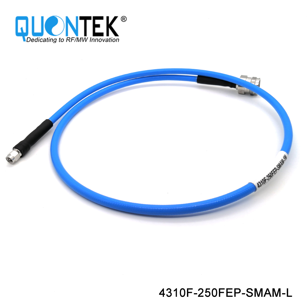Low PIM Cable Assembly- 4.3-10 female to SMA male with .250" Cable,L=XXmm