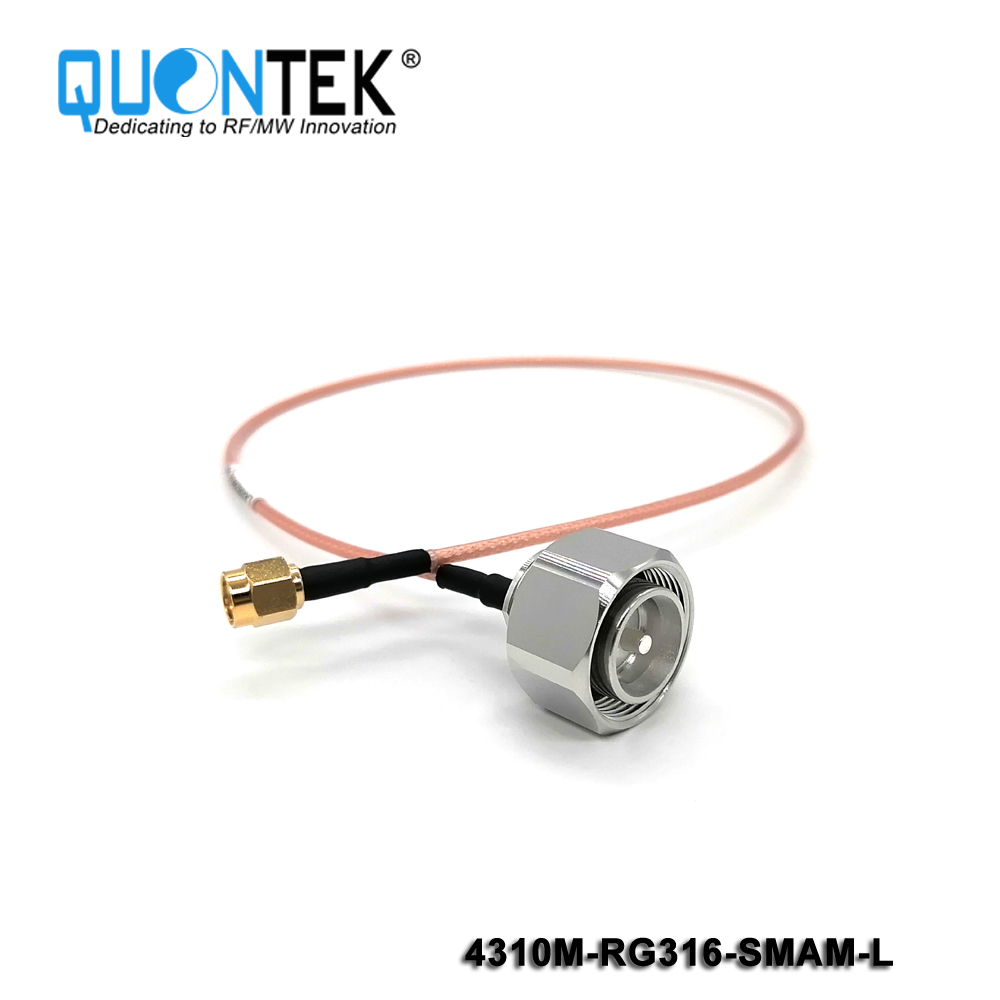 Cable Assembly,4.3-10 male to SMA male with RG316 cable