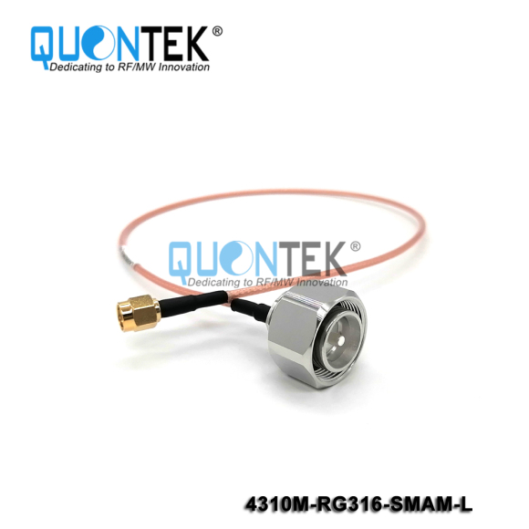 Cable Assembly,4.3-10 male to SMA male with RG316 cable