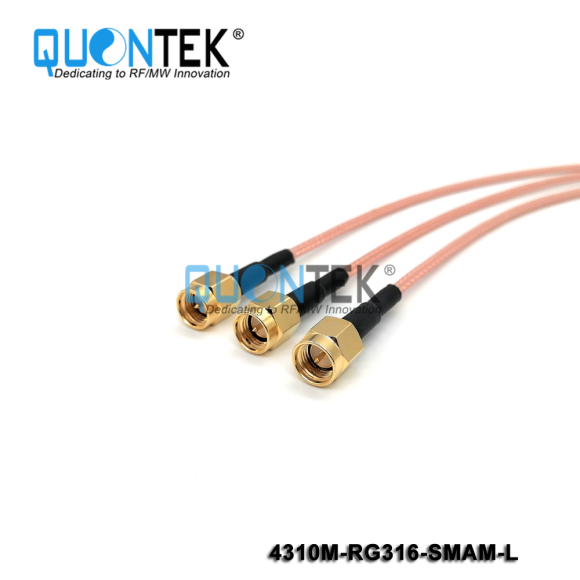 Cable Assembly,4.3-10 male to SMA male with RG316 cable