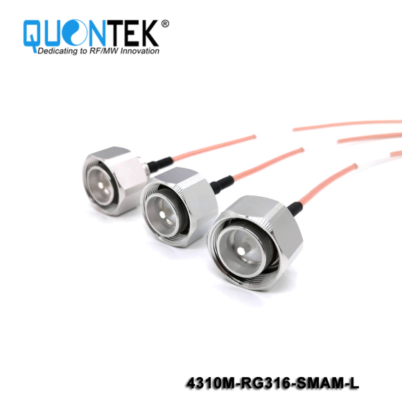 Cable Assembly,4.3-10 male to SMA male with RG316 cable