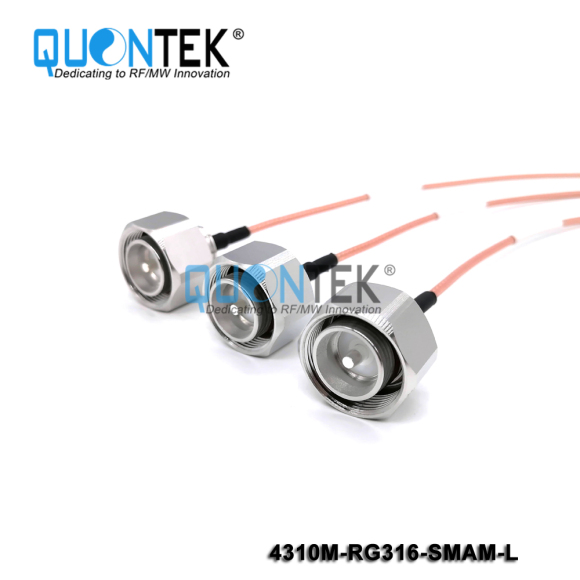 Cable Assembly,4.3-10 male to SMA male with RG316 cable