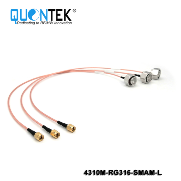 Cable Assembly,4.3-10 male to SMA male with RG316 cable