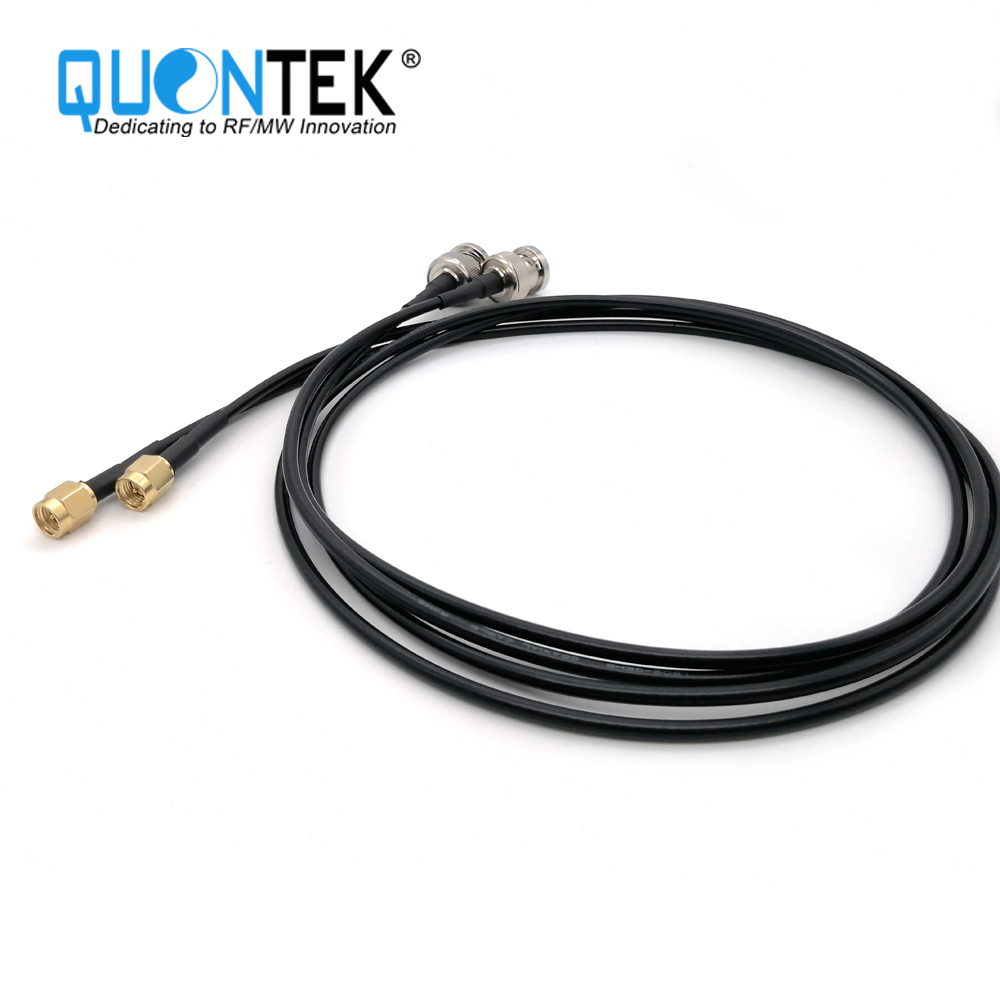 Cable assembly,BNC Male to SMA male with 1.5D-2V Cable