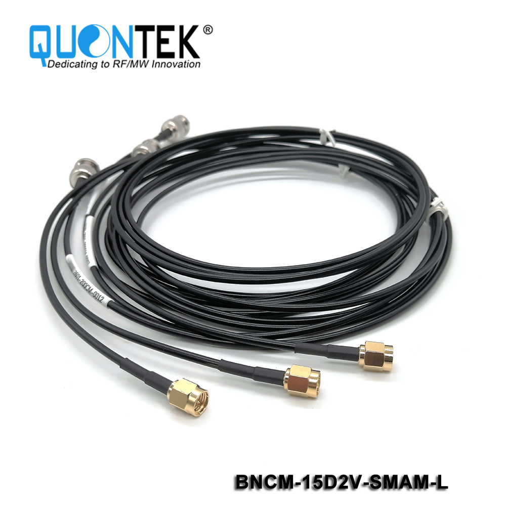 Cable assembly,BNC Male to SMA male with 1.5D-2V Cable