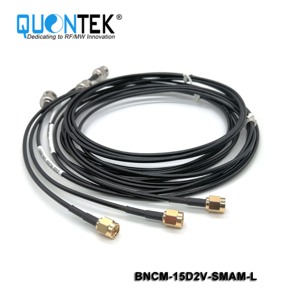 Cable assembly,BNC Male to SMA male with 1.5D-2V Cable