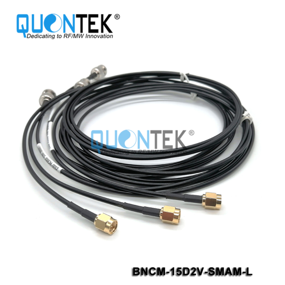 Cable assembly,BNC Male to SMA male with 1.5D-2V Cable