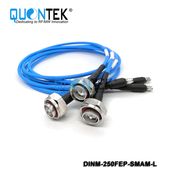 Low PIM Cable Assembly- DIN male to SMA male with .250" Cable,L=XXmm