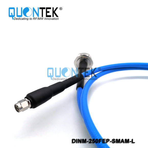 Low PIM Cable Assembly- DIN male to SMA male with .250" Cable,L=XXmm