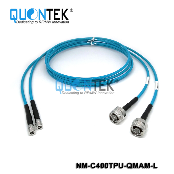 Standard cable assembly,N male to QMA male with QTC400TPU Cable