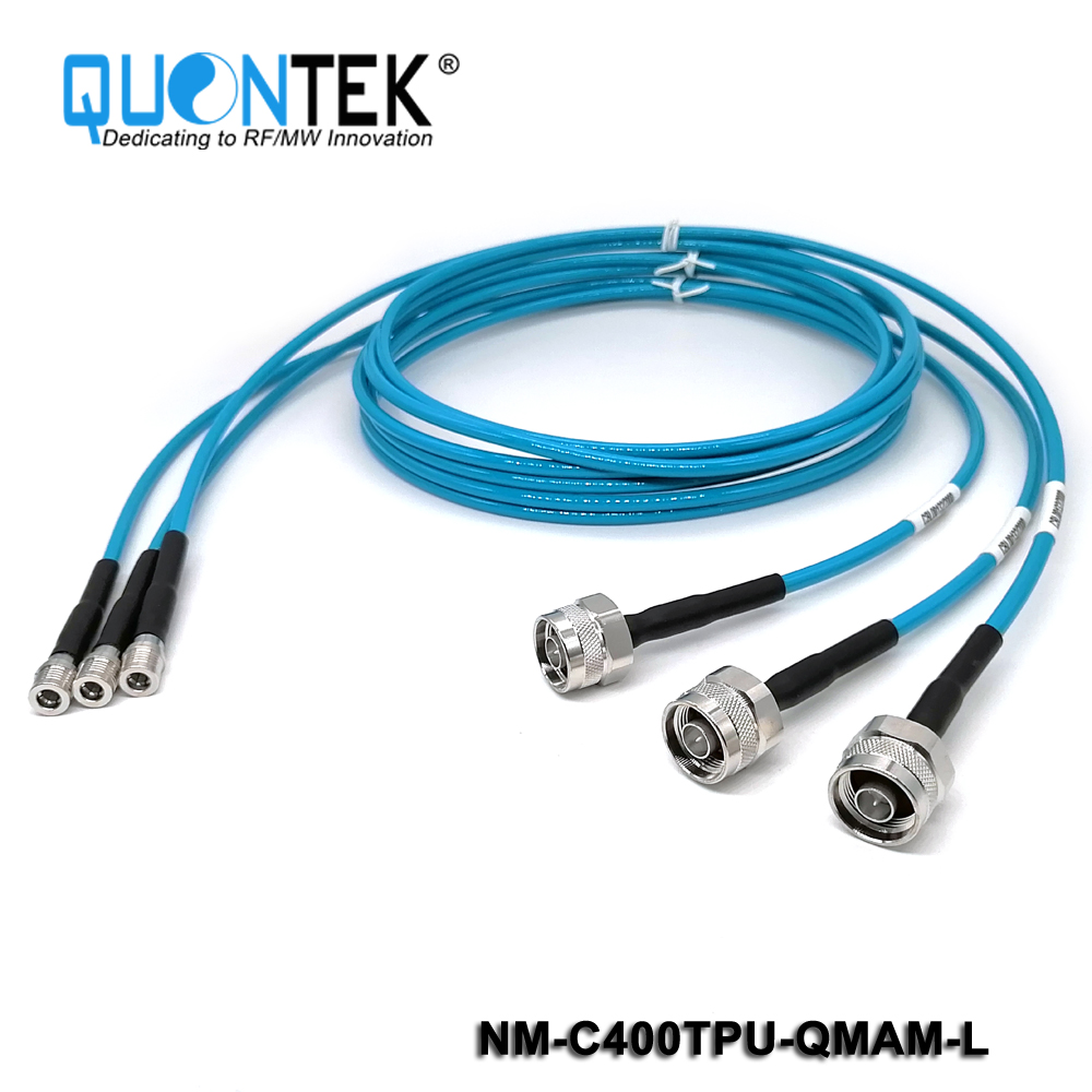 Standard cable assembly,N male to QMA male with QTC400TPU Cable