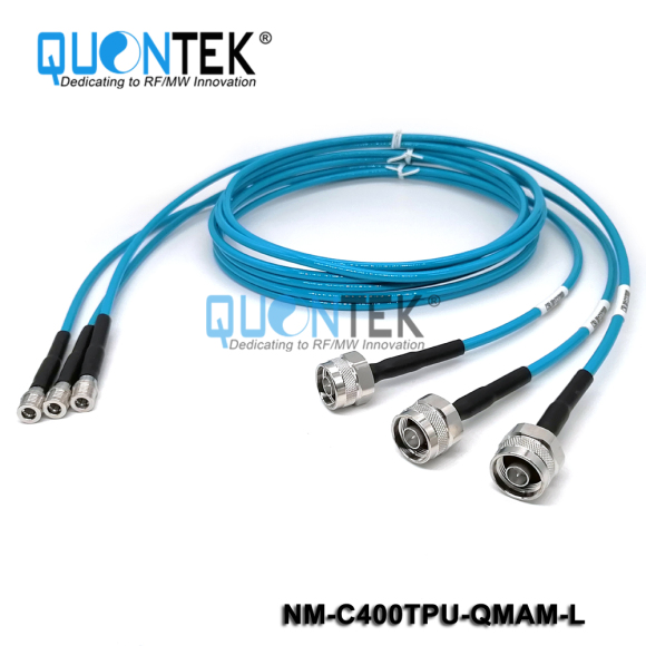 Standard cable assembly,N male to QMA male with QTC400TPU Cable