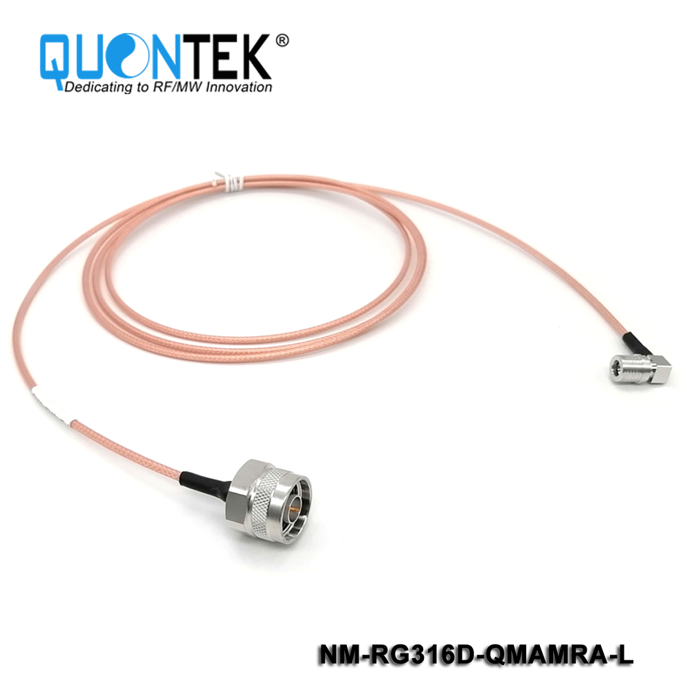 Cable Assembly,N male to QMA RA male with RG316D cable