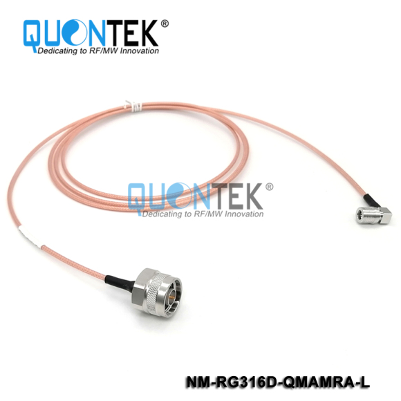 Cable Assembly,N male to QMA RA male with RG316D cable