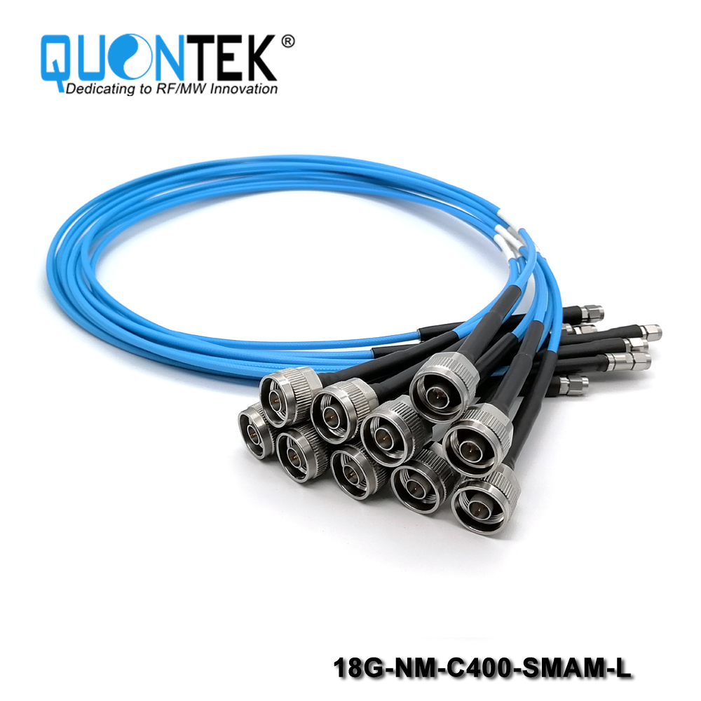 Test cable assembly,N male to SMA male with QTC400 Cable,to 18GHz