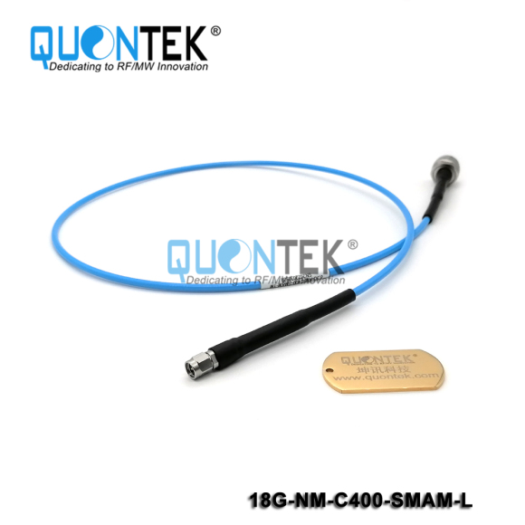 Test cable assembly,N male to SMA male with QTC400 Cable,to 18GHz