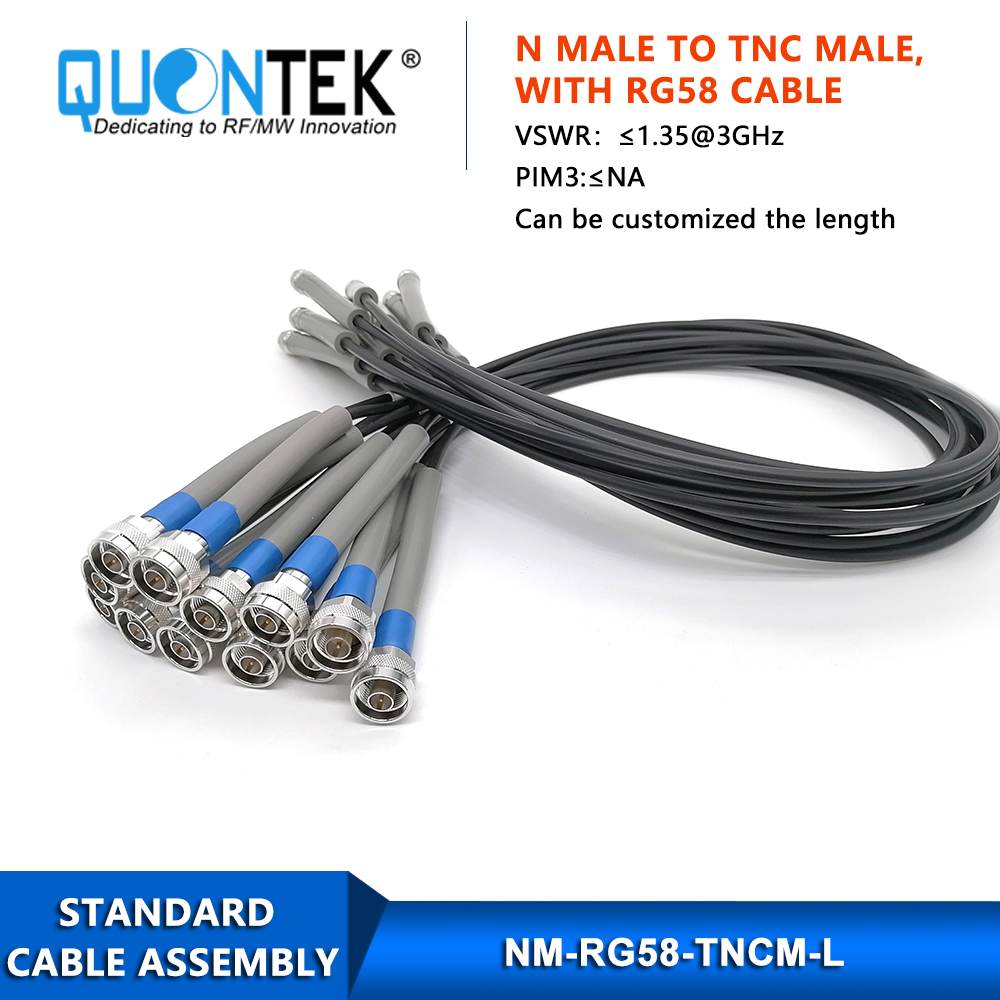 Standard Cable assembly,N Male to TNC Male,With RG58 cable
