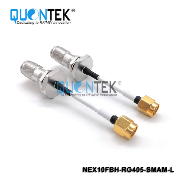 Cable assembly,NEX10 female to SMA Male with RG405 semi-rigid cable