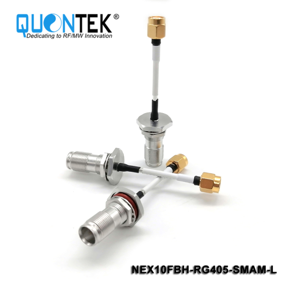 Cable assembly,NEX10 female to SMA Male with RG405 semi-rigid cable