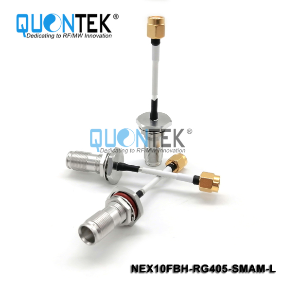 Cable assembly,NEX10 female to SMA Male with RG405 semi-rigid cable