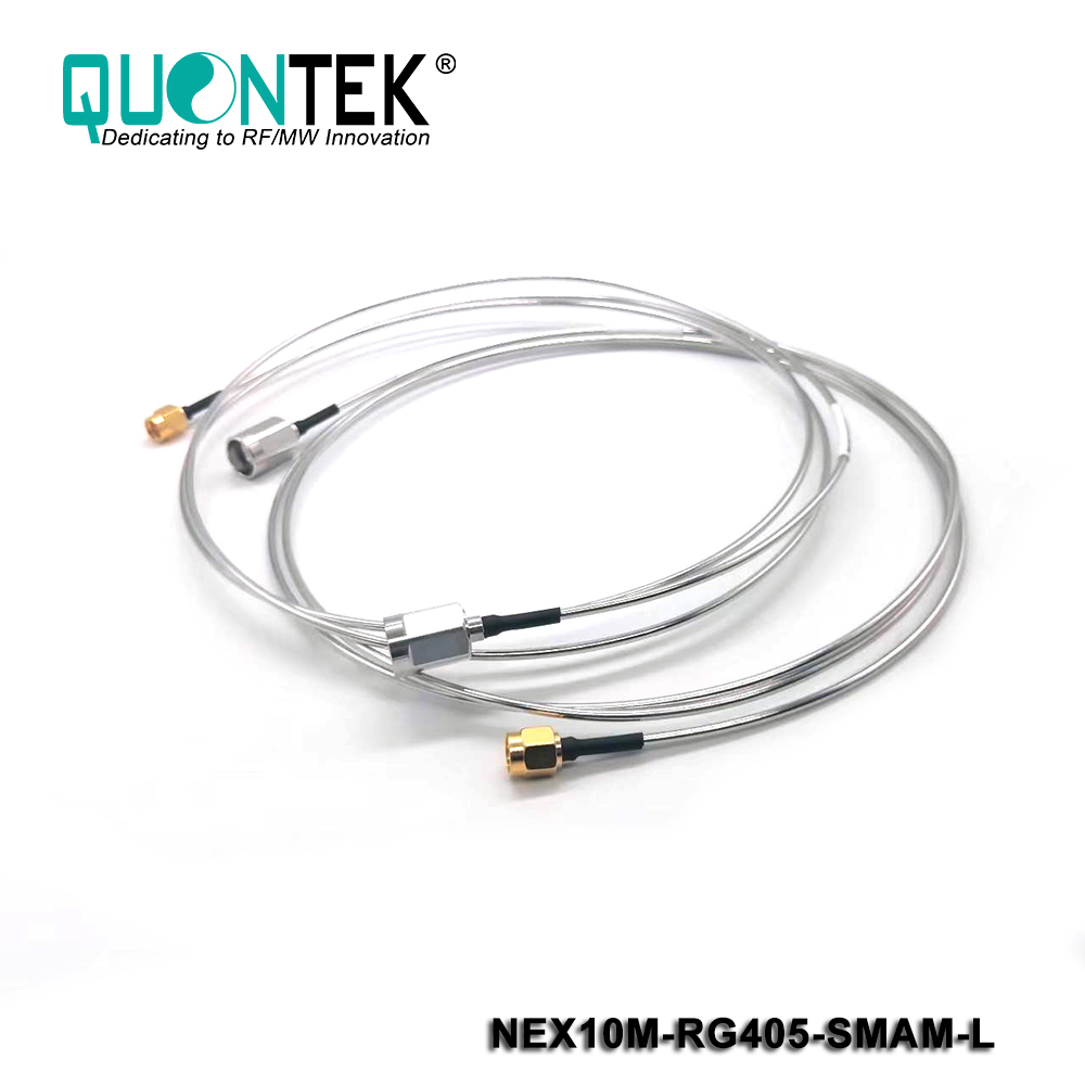 Cable assembly,NEX10 male to SMA Male with RG405 semi-rigid cable