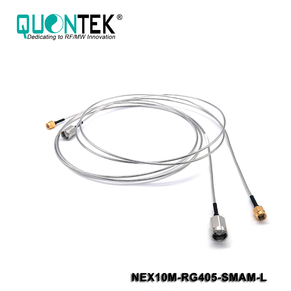 Cable assembly,NEX10 male to SMA Male with RG405 semi-rigid cable