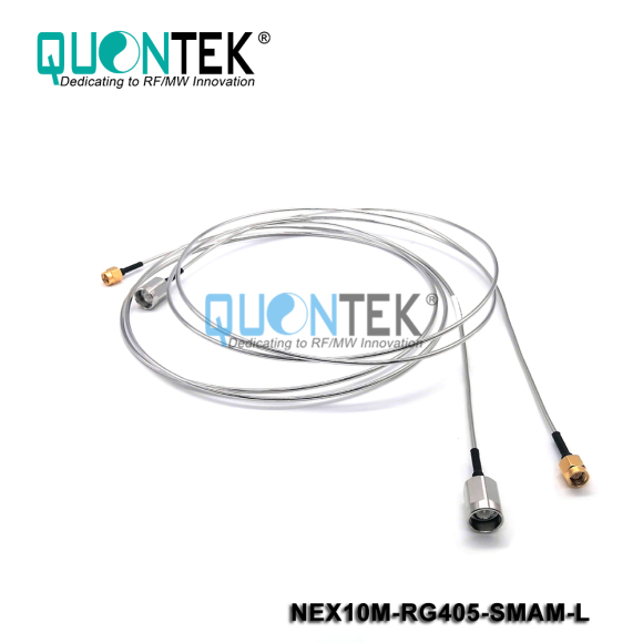 Cable assembly,NEX10 male to SMA Male with RG405 semi-rigid cable