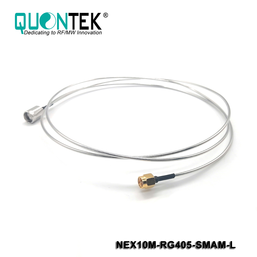 Cable assembly,NEX10 male to SMA Male with RG405 semi-rigid cable