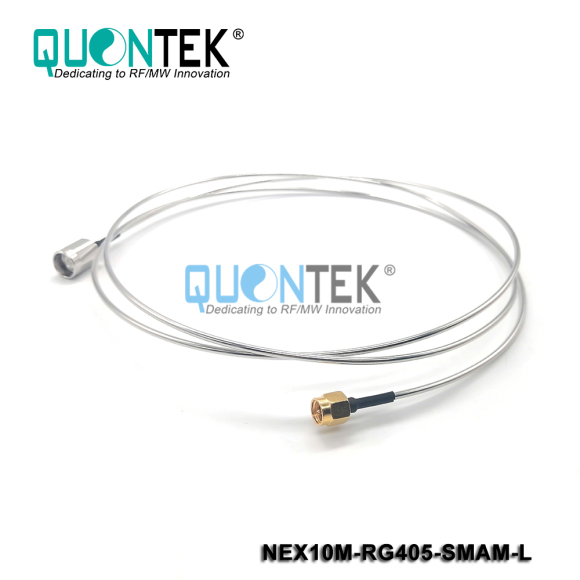 Cable assembly,NEX10 male to SMA Male with RG405 semi-rigid cable