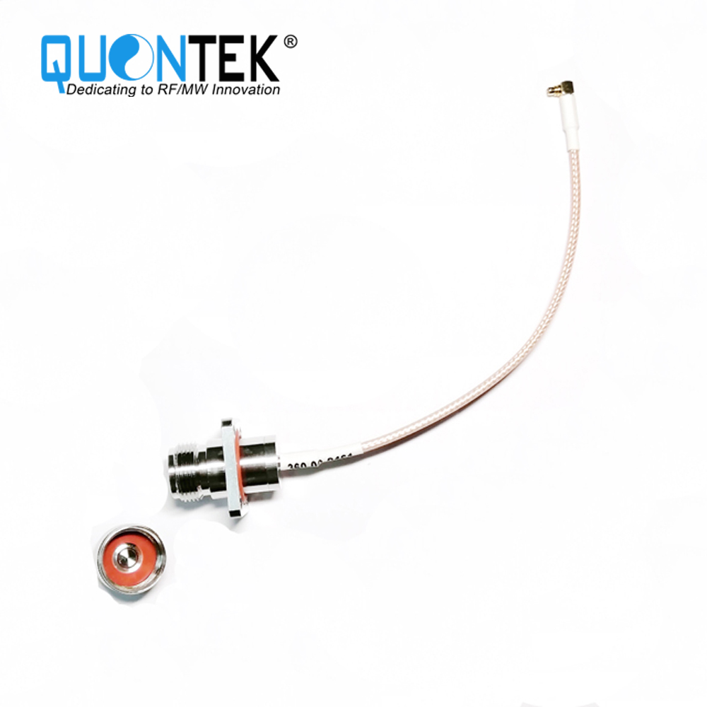 Standard RF Cable Assembly,N female for flange mounted to MMCX r/a male,L=160mm