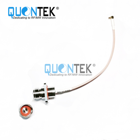 Standard RF Cable Assembly,N female for flange mounted to MMCX r/a male,L=160mm