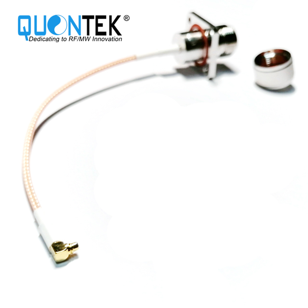 Standard RF Cable Assembly,N female for flange mounted to MMCX r/a male,L=160mm
