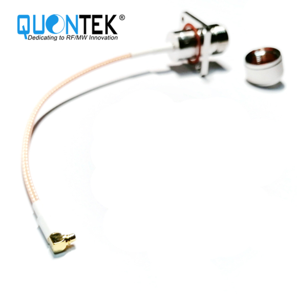 Standard RF Cable Assembly,N female for flange mounted to MMCX r/a male,L=160mm