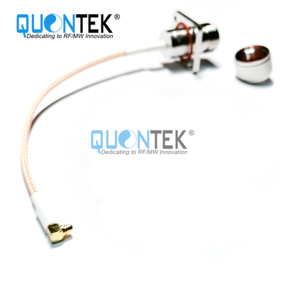 Standard RF Cable Assembly,N female for flange mounted to MMCX r/a male,L=160mm