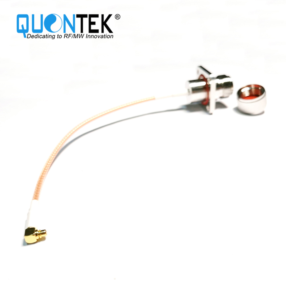 Standard RF Cable Assembly,N female for flange mounted to MMCX r/a male,L=160mm