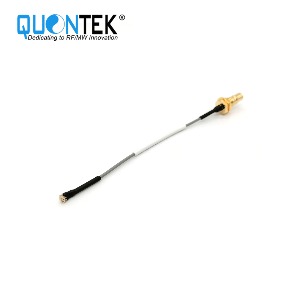 Cable Assembly,QMA Female BH to U.FL RA Female with RF1.37 cable,L=100mm