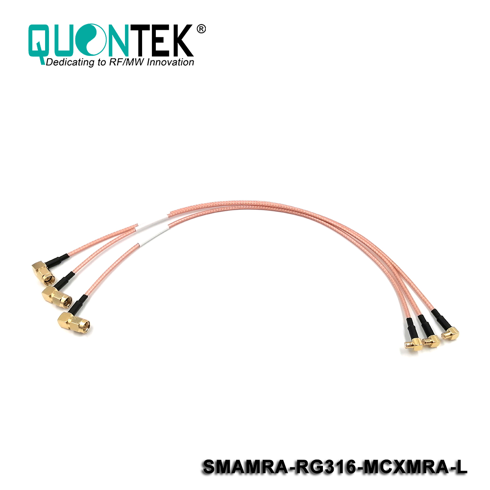Cable assembly,SMA RA male to MCX RA Male with RG316 cable