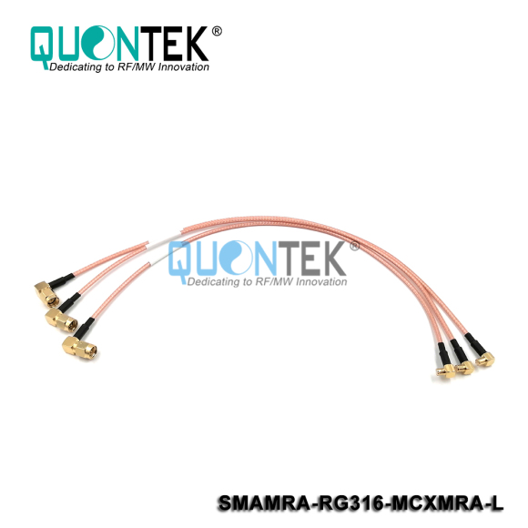 Cable assembly,SMA RA male to MCX RA Male with RG316 cable