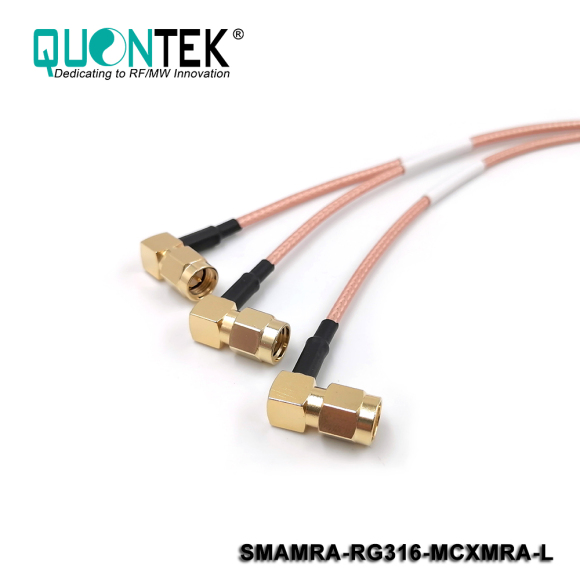 Cable assembly,SMA RA male to MCX RA Male with RG316 cable